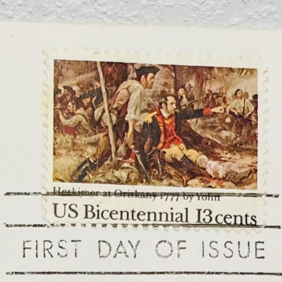 1722 Herkimer at Oriskany US Bicentennial Stamp Cachet Postmarked 1977 - Picture 3 of 3